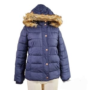 Old Navy Sherpa Lined Hooded Fur Puffer Jacket (Size XL Jr. - Small Woman)